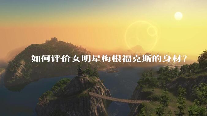 如何评价女明星梅根福克斯的身材？