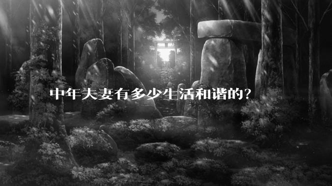 中年夫妻有多少生活和谐的？